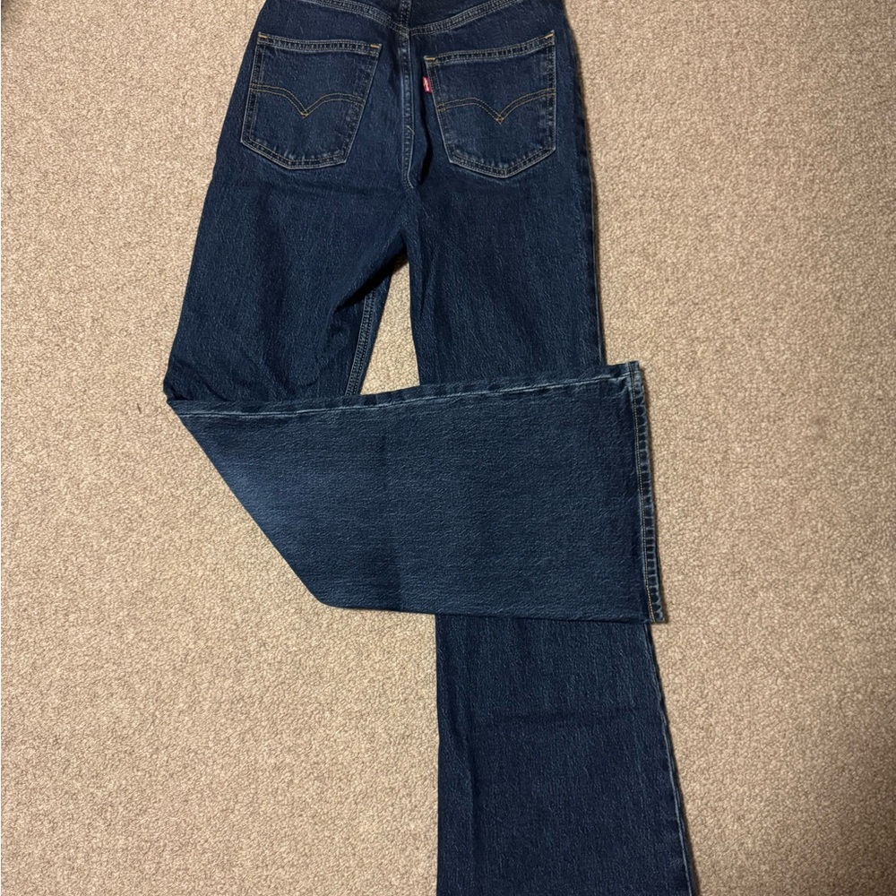 Levi's Women's "70's High Flare" High Rise Jeans - Dark Blue Size 25 x 32